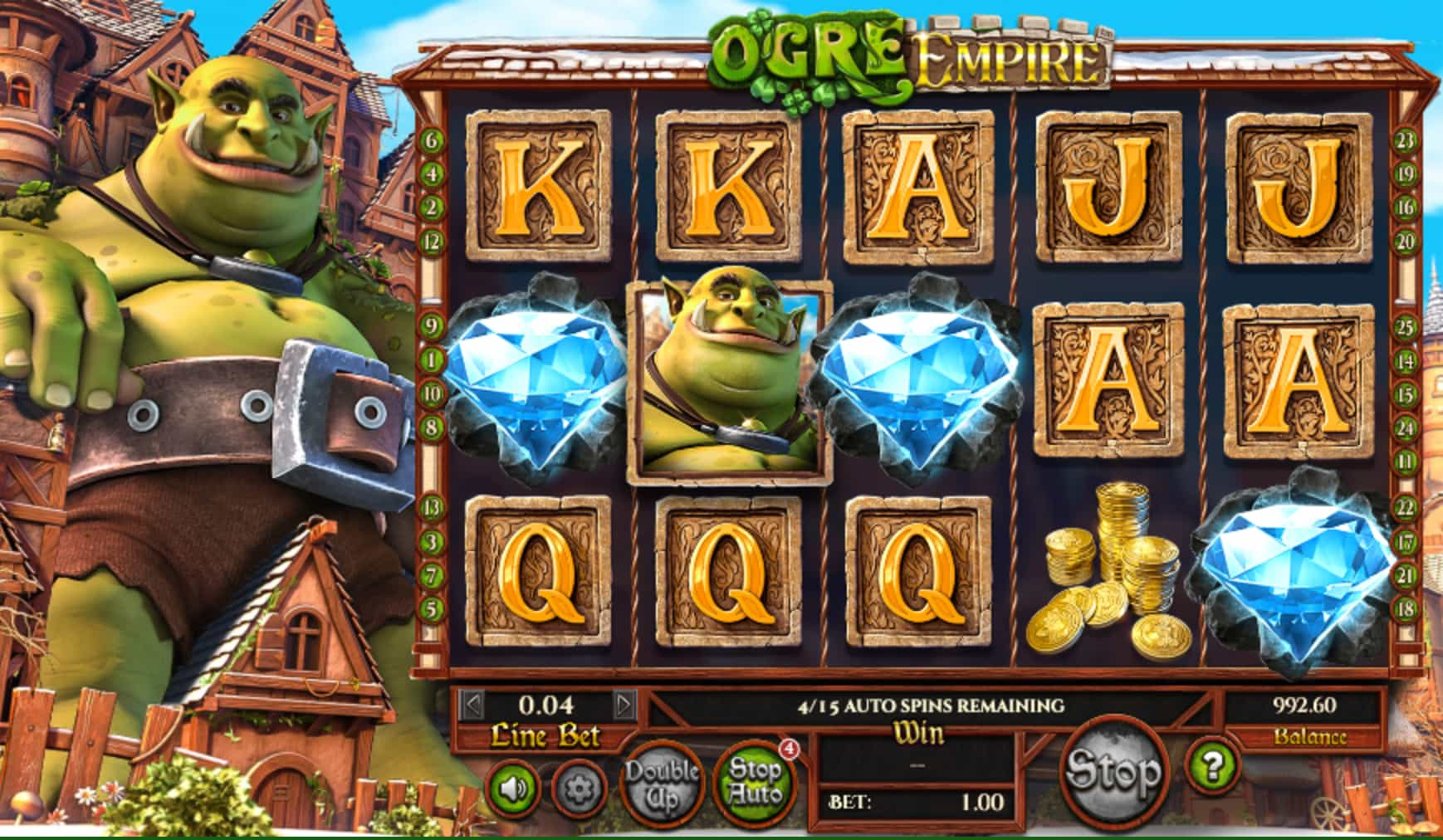 Ogre Empire spilleautomate med troll og diamanter