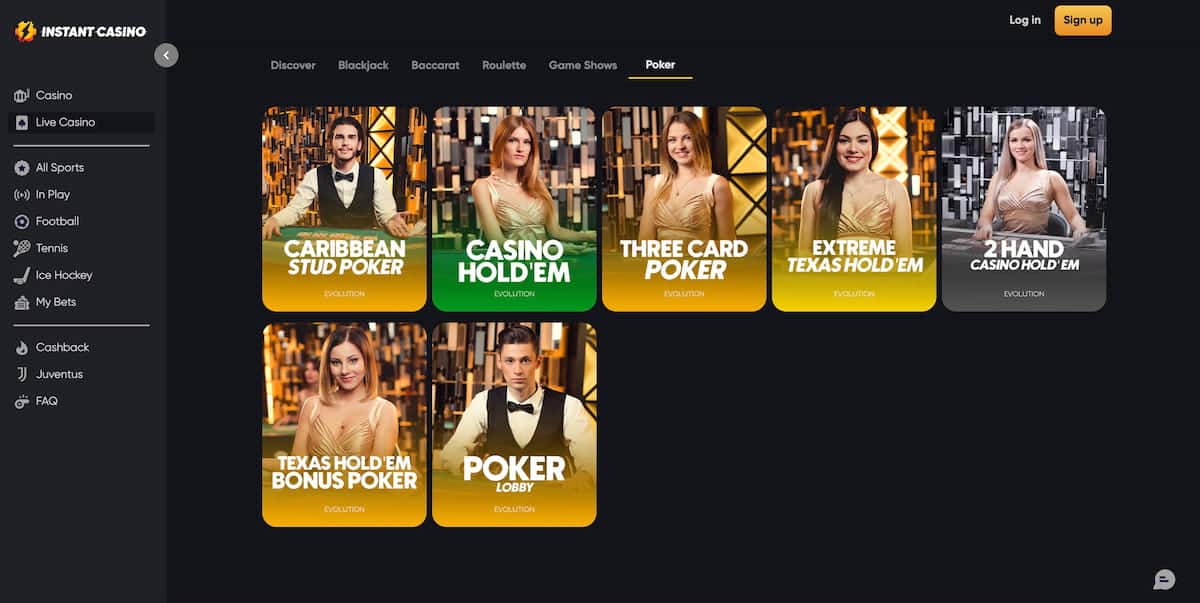 Ulike pokervarianter på instant casino