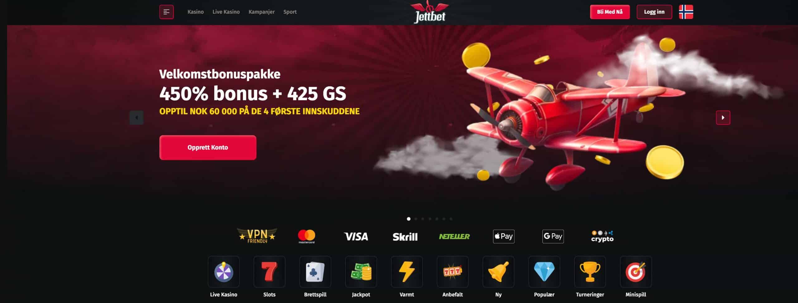 jettbet free spins